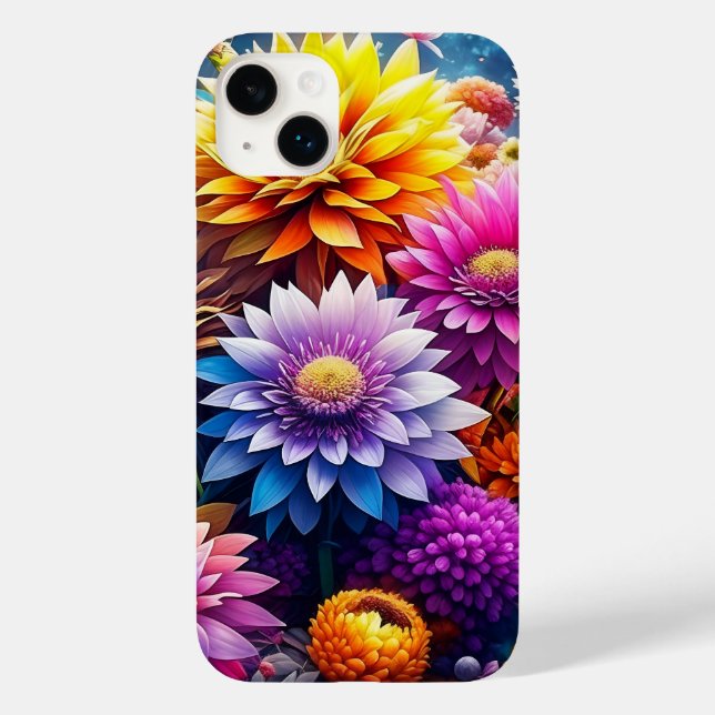 Farbige Blume Case-Mate iPhone 14 Plus Hülle (Rückseite)
