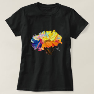Farbige Blume der Nassfarbe T-Shirt