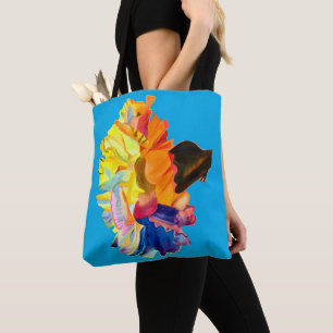 Farbige Blume der Nassfarbe Tasche