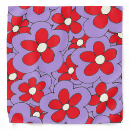 Farbige Blume Design Lila Rot Kopftuch