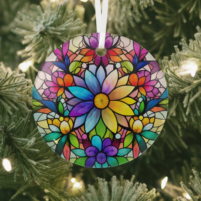 Farbige Blume erhalten Ornament Aus Glas (InSitu)