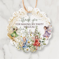 Farbige Blume Fairies Glitzer Script Danke