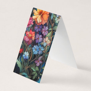 Farbige Blume Falten von Lesezeichen Bookmarkers Visitenkarten