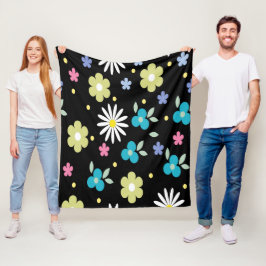 Farbige Blume Fleecedecke