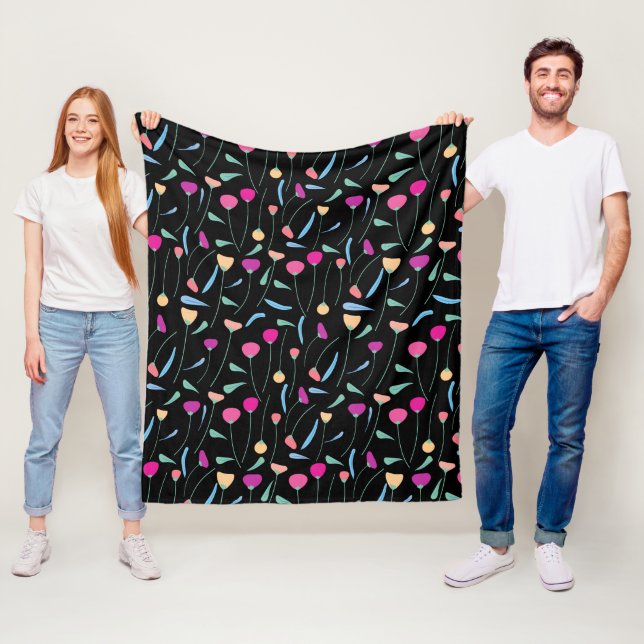 Farbige Blume Fleecedecke (Beispiel)