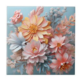 Farbige Blume Fliese