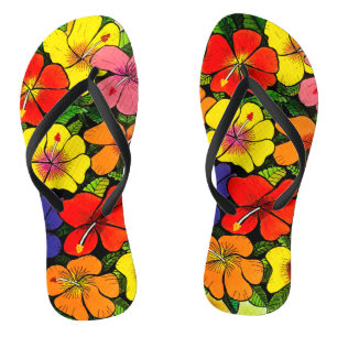 Farbige Blume Flip Flops