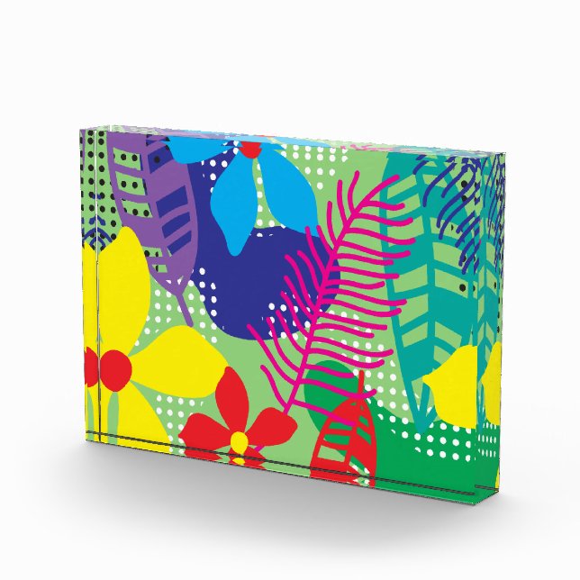 Farbige Blume Fotoblock (Rechts)