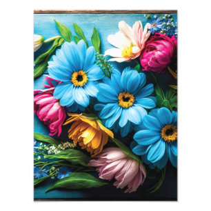 Farbige Blume Fotodruck