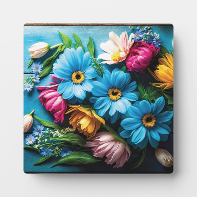 Farbige Blume Fotoplatte (Vorderseite)