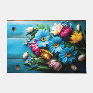 Farbige Blume Fußmatte