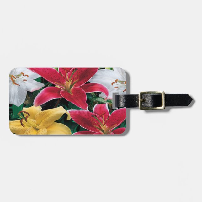 Farbige Blume Gepäckanhänger (Vorderseite horizontal)
