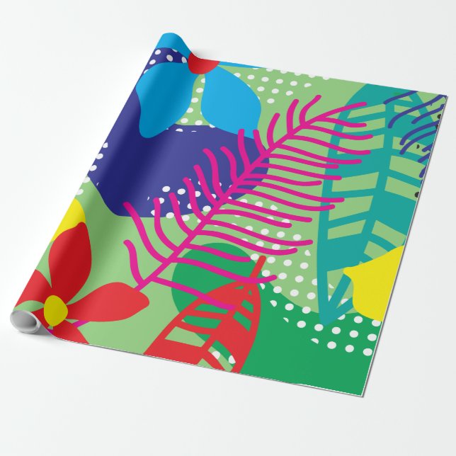 Farbige Blume Geschenkpapier (Ungerollt)