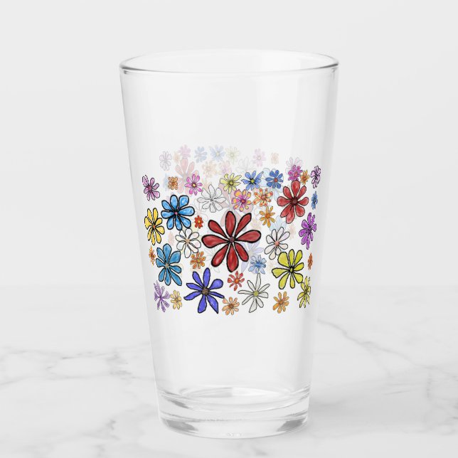 Farbige Blume Glas (Vorderseite)