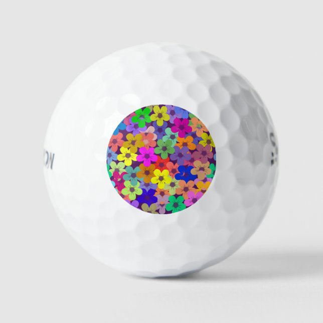 Farbige Blume Golfball (Vorderseite)