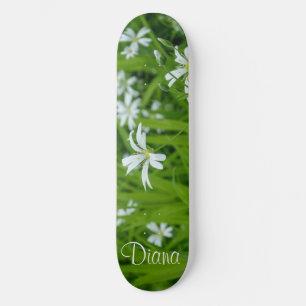 Farbige Blume grün Skateboard