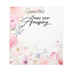 Farbige Blume Inspiration Editor Notizblock