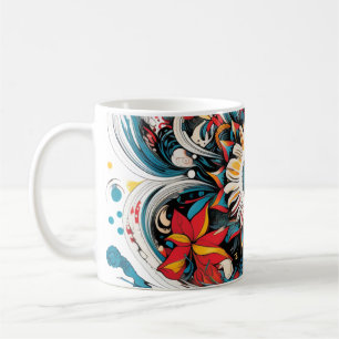 Farbige Blume Kaffeetasse