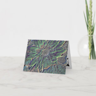 Farbige Blume Karte
