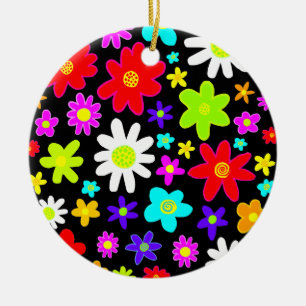 Farbige Blume Keramikornament