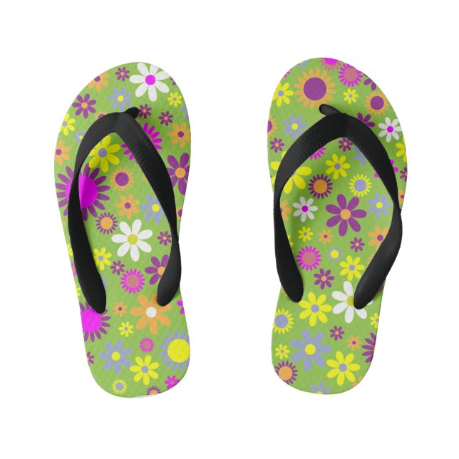 Farbige Blume Kinder Flip Flops (Fußbett)