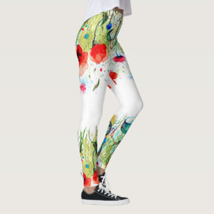 Farbige Blume Leggings