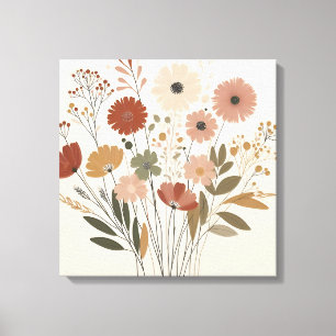 Farbige Blume Leinwand Art