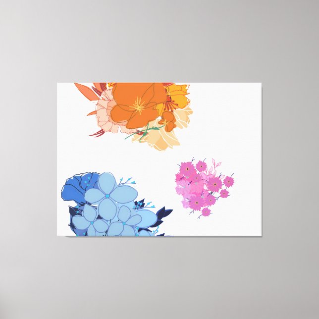 Farbige Blume  Leinwanddruck (Vorderseite)