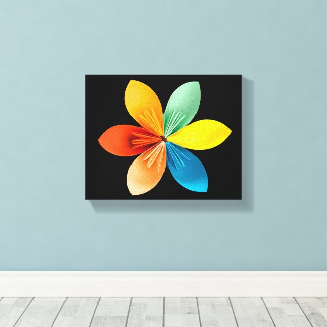 Farbige Blume Leinwanddruck (Insitu (Holzboden))