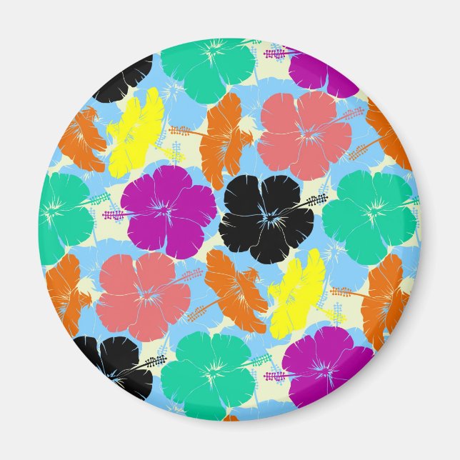 Farbige Blume Magnet (Vorne)
