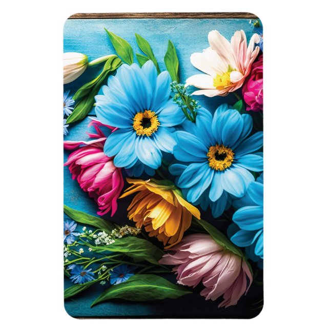 Farbige Blume Magnet (Vertikal)