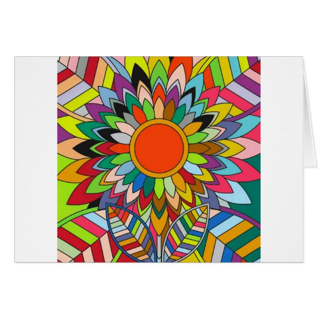 farbige Blume mandala yaei Design (Vorderseite (Horizontal))