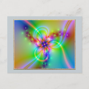 Farbige Blume mit Ribbons Postkarte