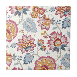 Farbige Blume mit Sweatfliesen Fliese