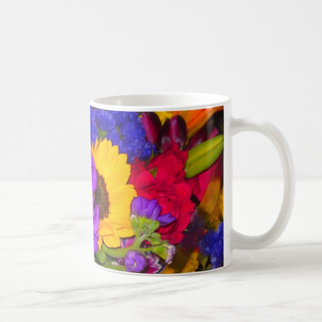 Farbige Blume Mix Tasse (Rechts)