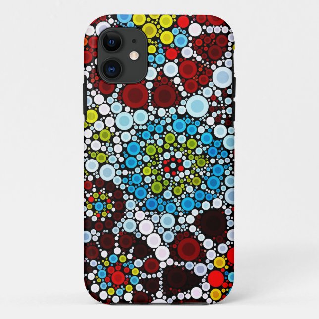 Farbige Blume Mosaikkreise Blasen Design Case-Mate iPhone Hülle (Rückseite)