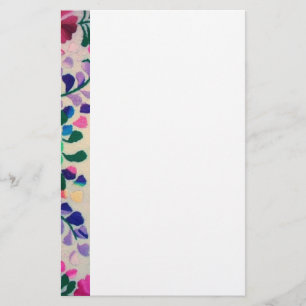 Farbige Blume Muster Briefpapier