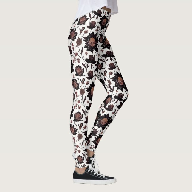 Farbige Blume Muster Design 23 - Leggings (Rechts)