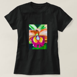 Farbige Blume Orchideen T-Shirt