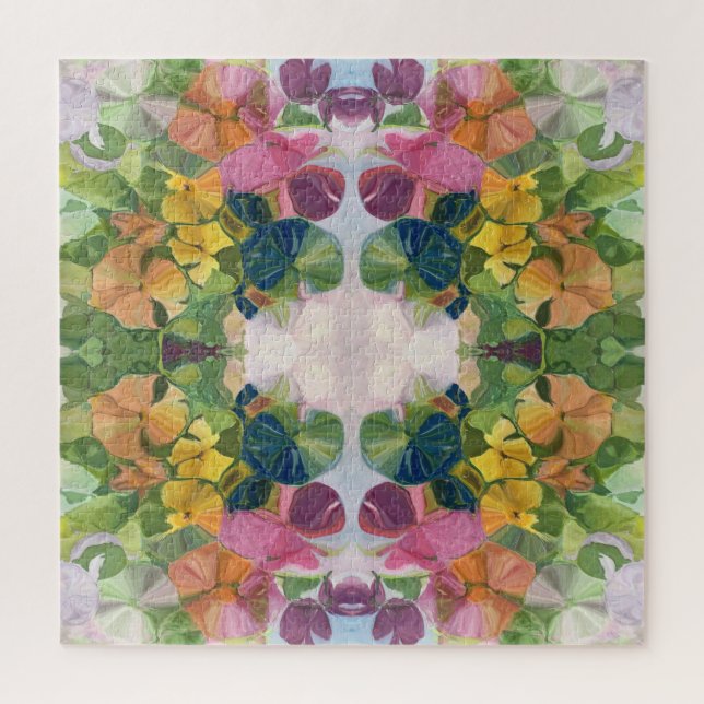 Farbige Blume Petals Aquarellmuster Malerei (Vertikal)