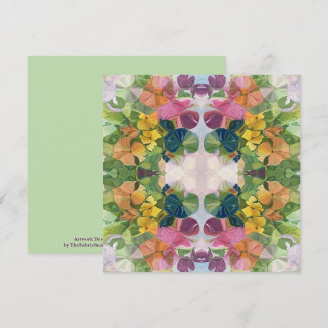 Farbige Blume Petals Aquarellmuster Malerei Karte (Vorne/Hinten)