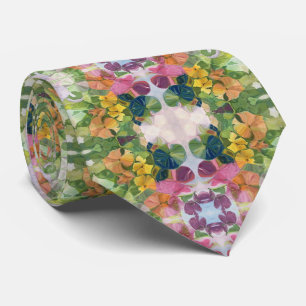 Farbige Blume Petals Aquarellmuster Malerei Krawatte