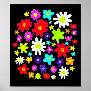 Farbige Blume Poster