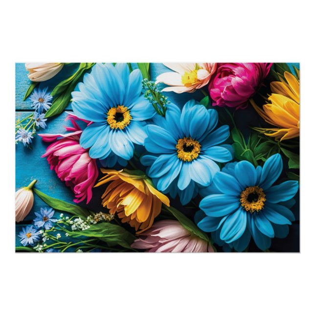 Farbige Blume Poster (Vorderseite)