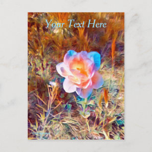 Farbige Blume Postkarte