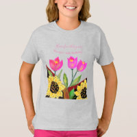 Farbige Blume Rosa Tulpen & Gelbe Sonnenblumen