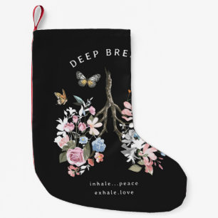 Farbige Blume, Schmetterlinge, Lungenillustrierung Kleiner Weihnachtsstrumpf