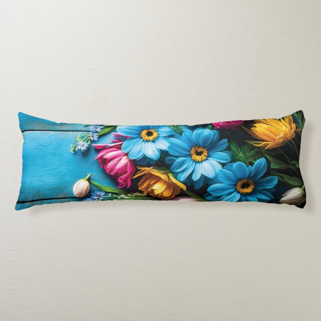 Farbige Blume Seitenschläferkissen (Vorderseite)