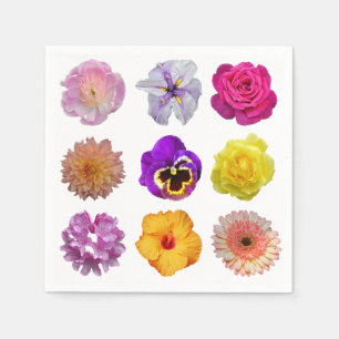 Farbige Blume Serviette