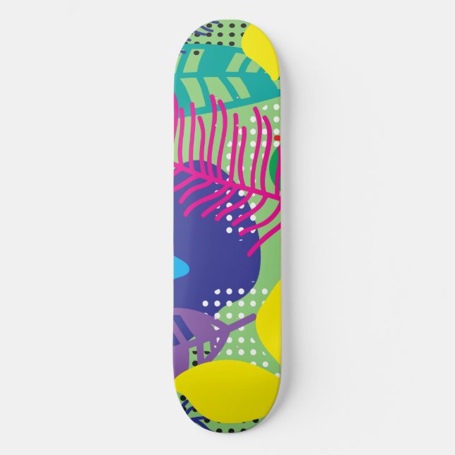 Farbige Blume Skateboard (Vorderseite)